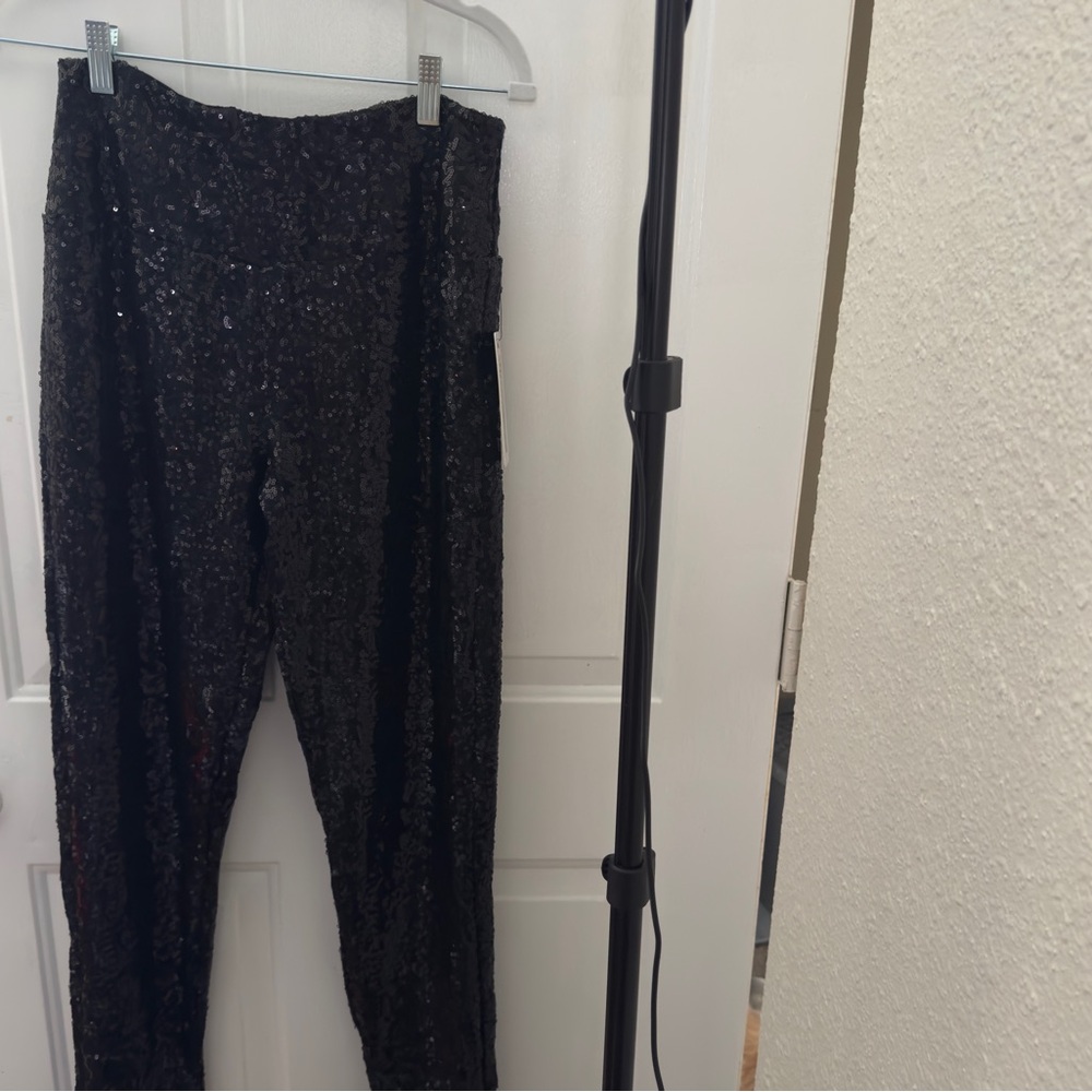 Tipsy Elves Black Sequin Skinny Pants